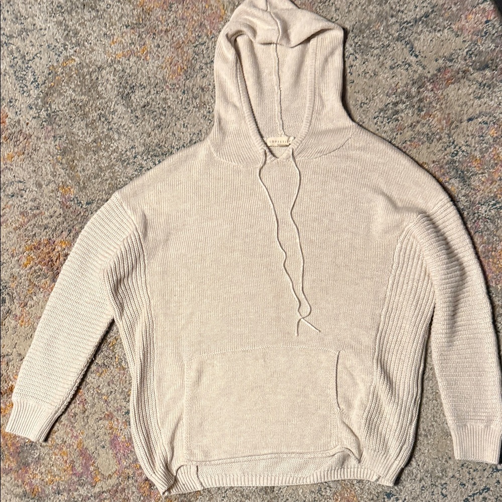 Lovestitch Cream Hooded Sweater M